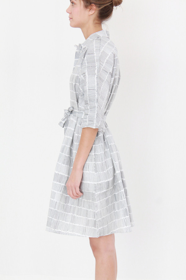 Kowtow Etched Dress Dashes On White Kowtow Etched Dress Dashes On White