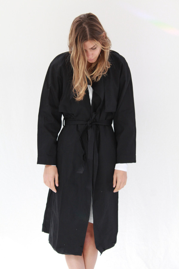 Kowtow Keepsake Trench Coat Black Kowtow Keepsake Trench Coat Black