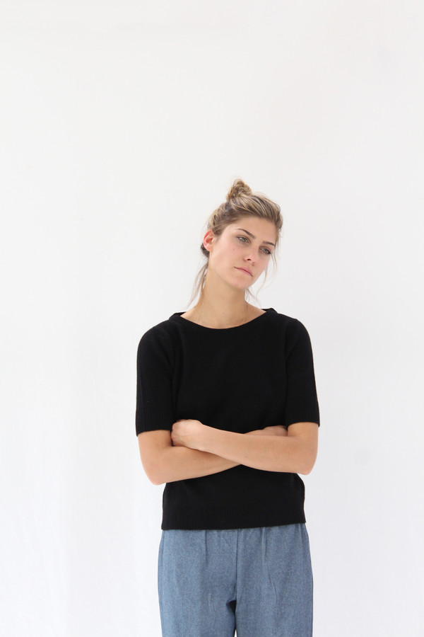 Lina Rennell Cashmere Top Black Lina Rennell Cashmere Top Black