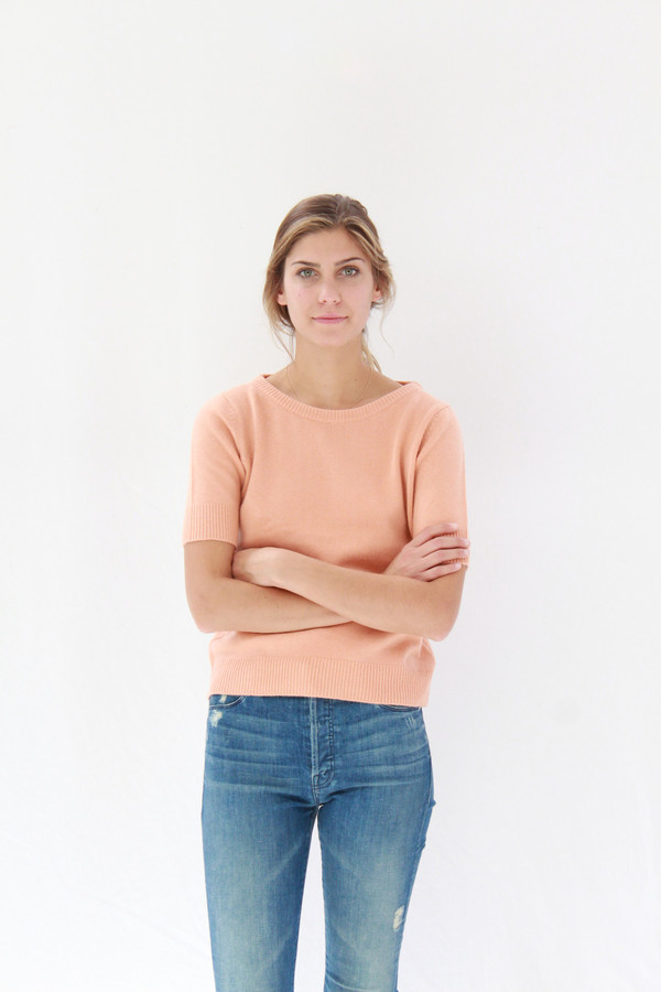 Lina Rennell Cashmere Top Peach Lina Rennell Cashmere Top Peach