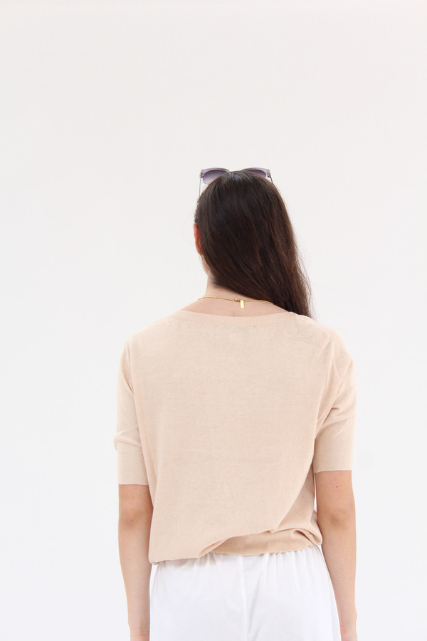 Beklina Cotton Knit Top Cashew Beklina Cotton Knit Top Cashew
