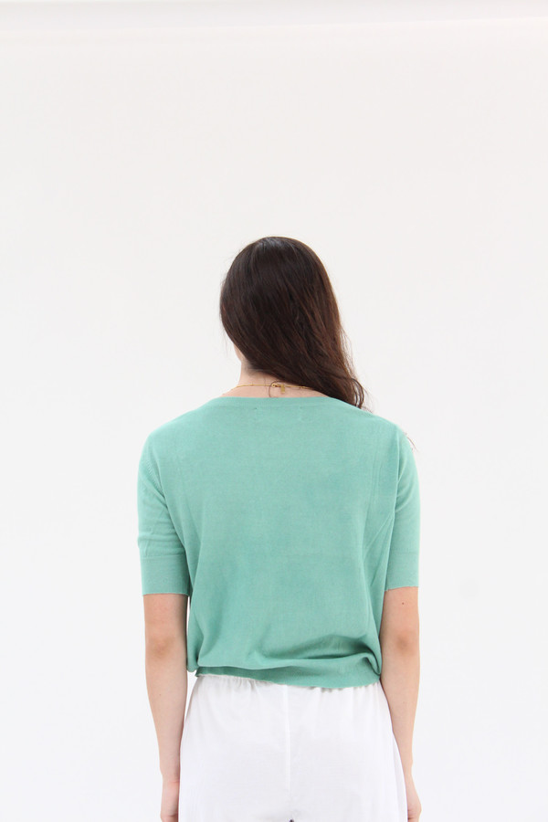 Beklina Cotton Knit Top Jade Beklina Cotton Knit Top Jade