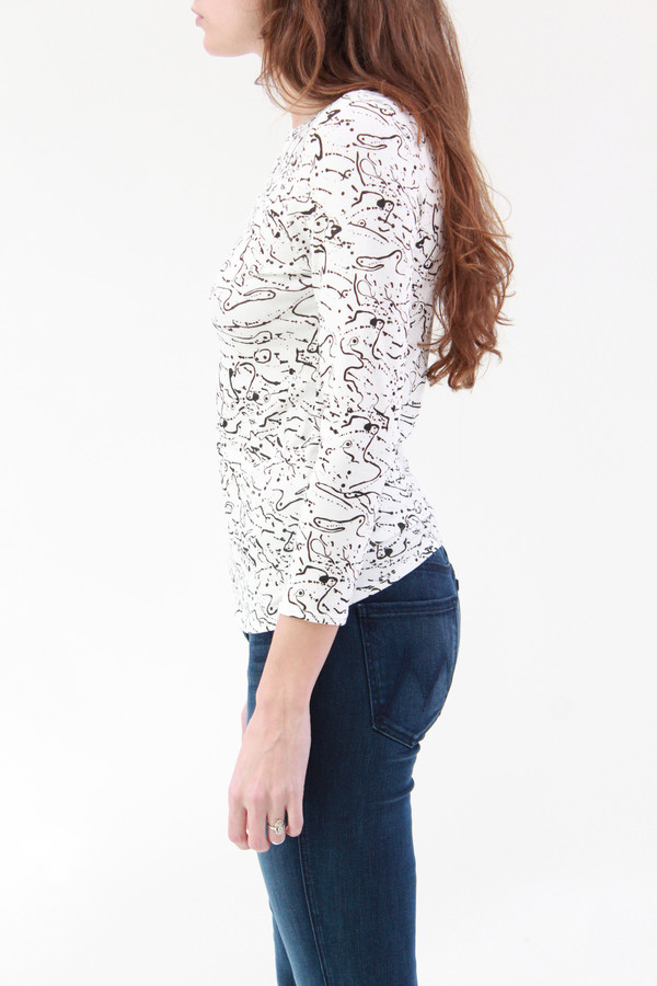 Beklina Crew Tee Shirt Post Print Beklina Crew Tee Shirt Post Print