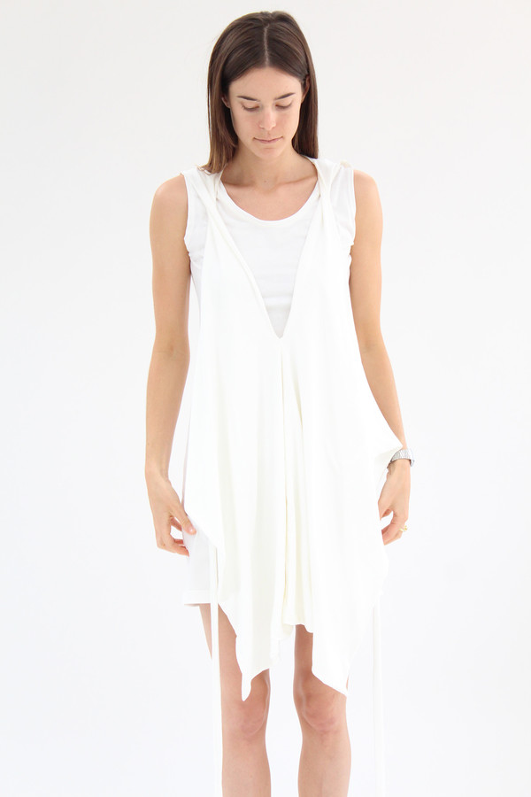 Beklina Criss Cross Jersey Wrap Dress White Beklina Criss Cross Jersey Wrap Dress White
