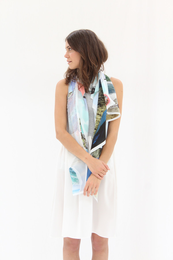 Lina Rennell Gravel Tank Dress Grey & White Lina Rennell Gravel Tank Dress Grey & White