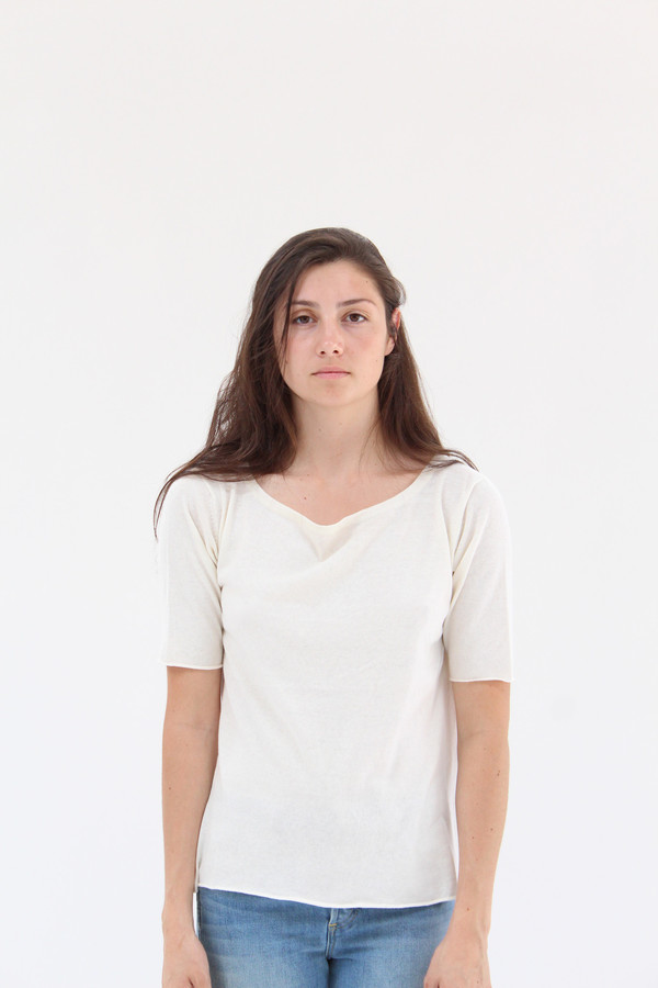 Beklina Knit T Shirt Ivory Beklina Knit T Shirt Ivory