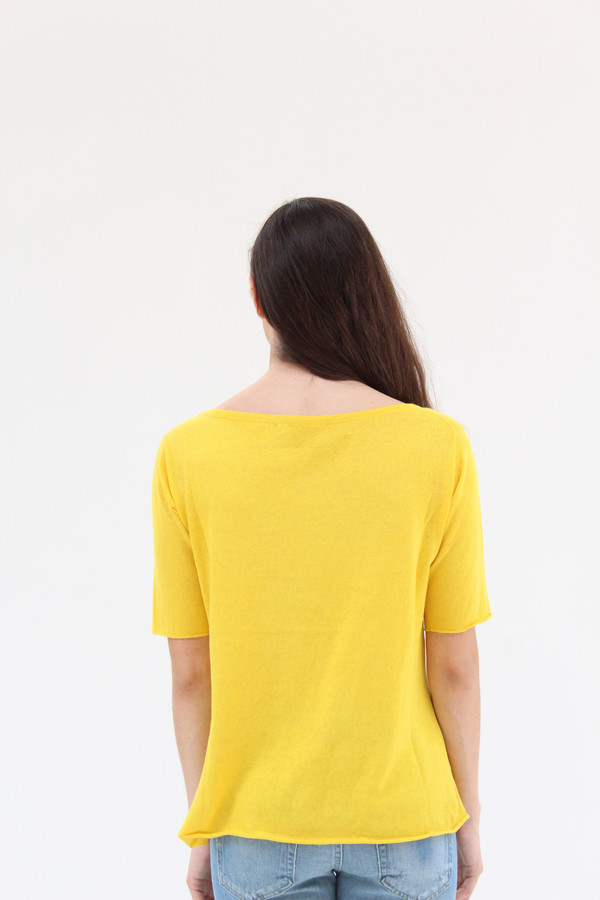 Lina Rennell Knit T Shirt Turmeric Lina Rennell Knit T Shirt Turmeric