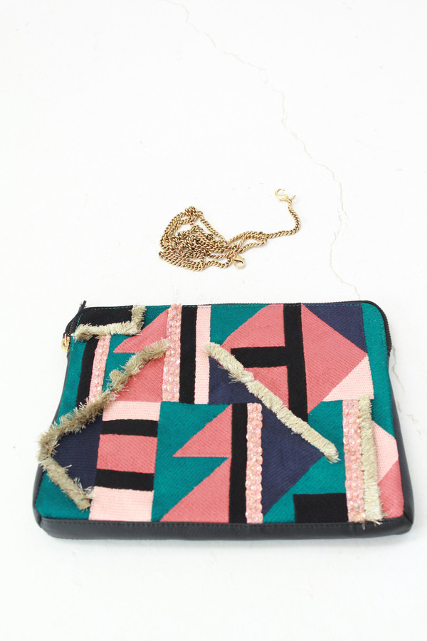 Lizzie Fortunato Safari Clutch Tahiti Triangle Lizzie Fortunato Safari Clutch Tahiti Triangle