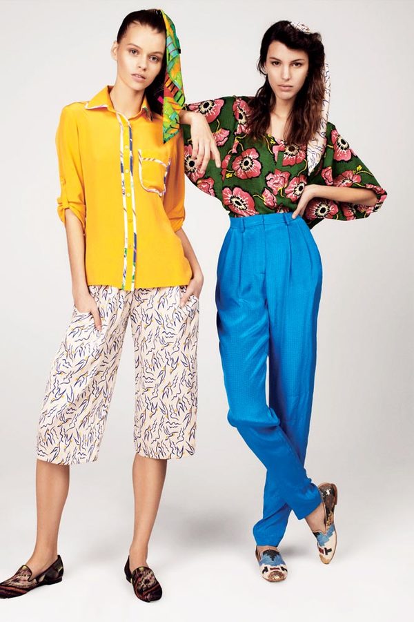 Tucker Combo Blouse in Yellow Tucker Combo Blouse in Yellow