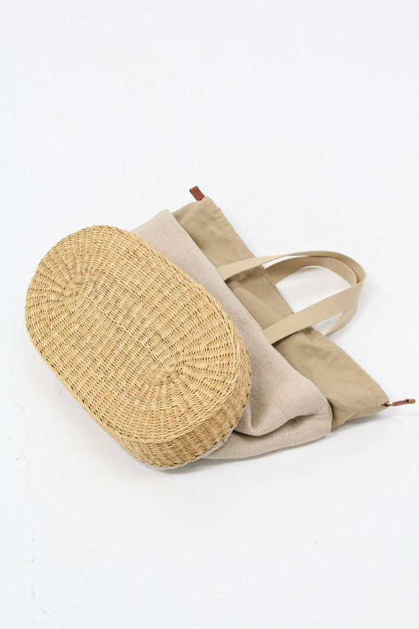 Muun Straw Natural Combo Bag Muun Straw Natural Combo Bag