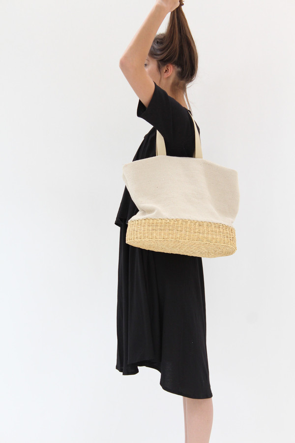 Muun Straw Natural Combo Bag Muun Straw Natural Combo Bag