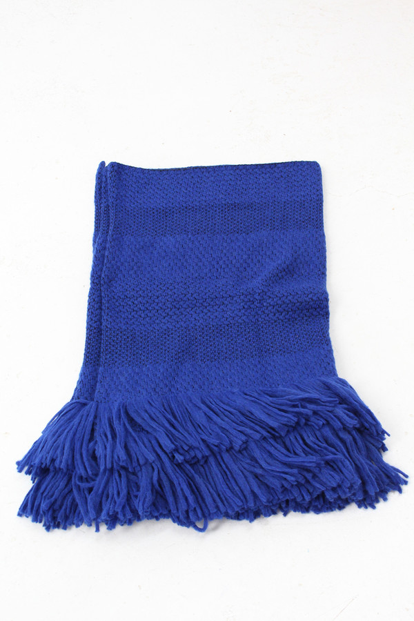 Rachel Comey Fringe Scarf / Wrap In Blue Or Grey Rachel Comey Fringe Scarf / Wrap In Blue Or Grey