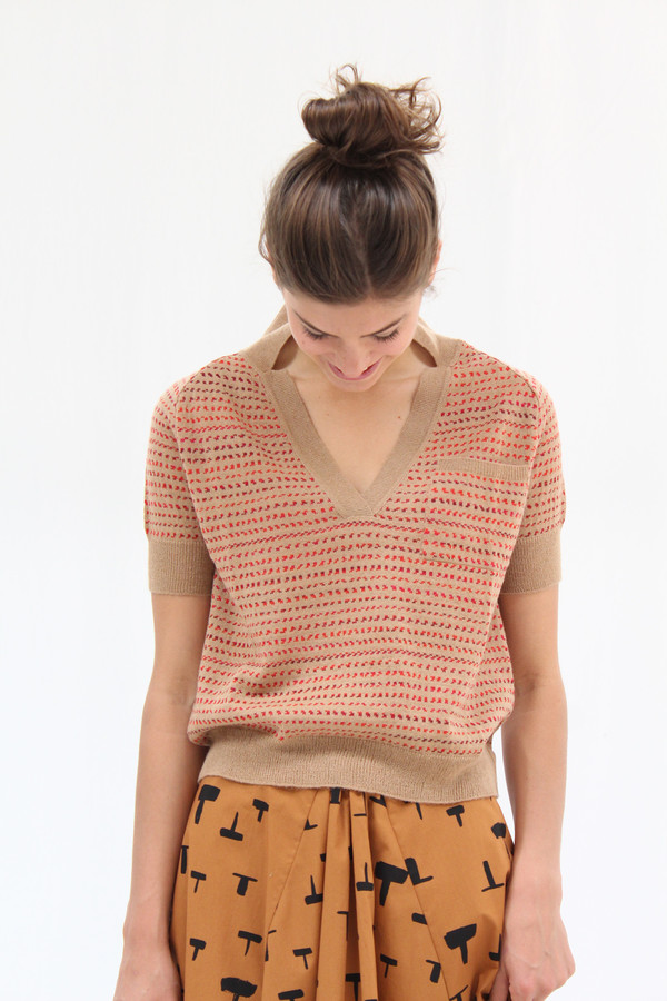 Rachel Comey Short Sleeve Knit Polo Rachel Comey Short Sleeve Knit Polo