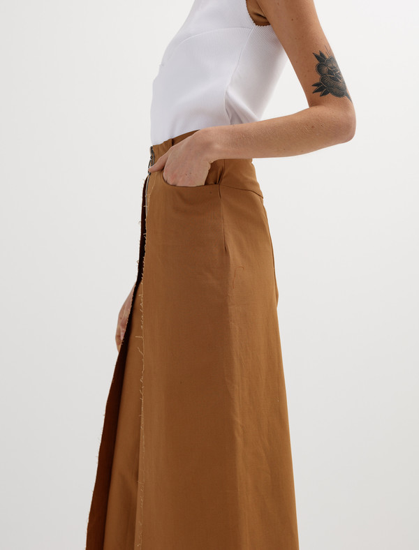 Etienne Deroeux Womens Dora Pants Parachute Brown Etienne Deroeux Womens Dora Pants Parachute Brown