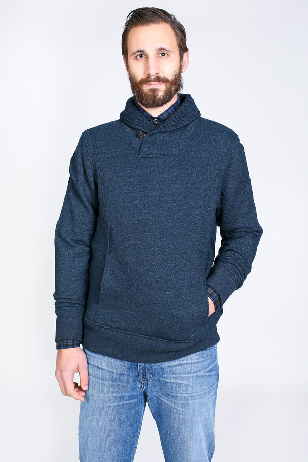 Men's Billy Reid Trevor Shawl Pullover in Midnight Men's Billy Reid Trevor Shawl Pullover in Midnight