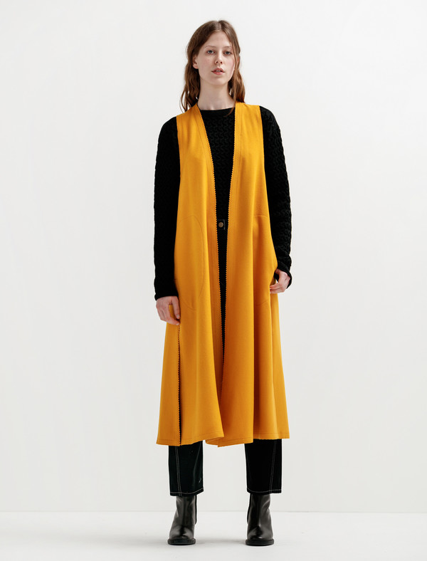 Lemaire Sleeveless Wrapover Dress Saffron Lemaire Sleeveless Wrapover Dress Saffron
