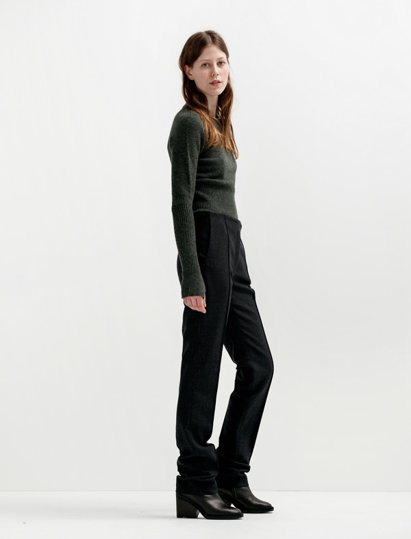 Lemaire Straight Trousers Thornproof Wool Lemaire Straight Trousers Thornproof Wool