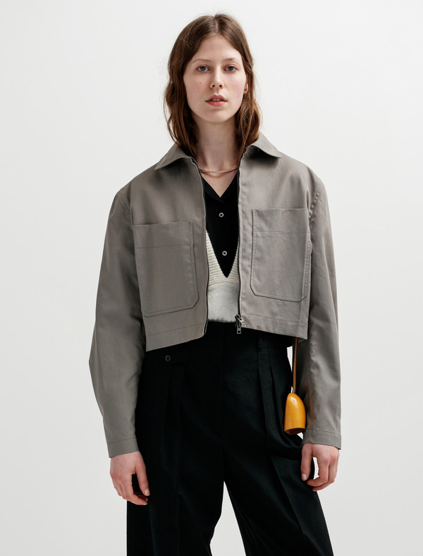 Lemaire Zipped Blouson - Stone Lemaire Zipped Blouson - Stone