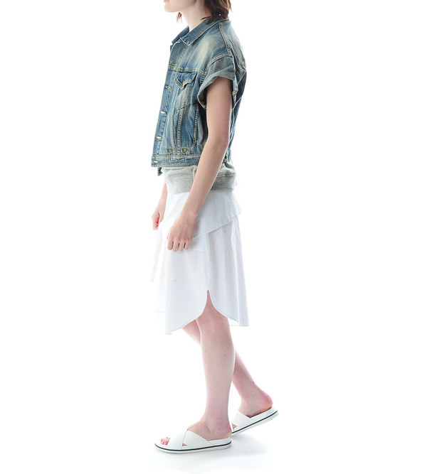 R13 Denim Roll Sleeve Vest R13 Denim Roll Sleeve Vest