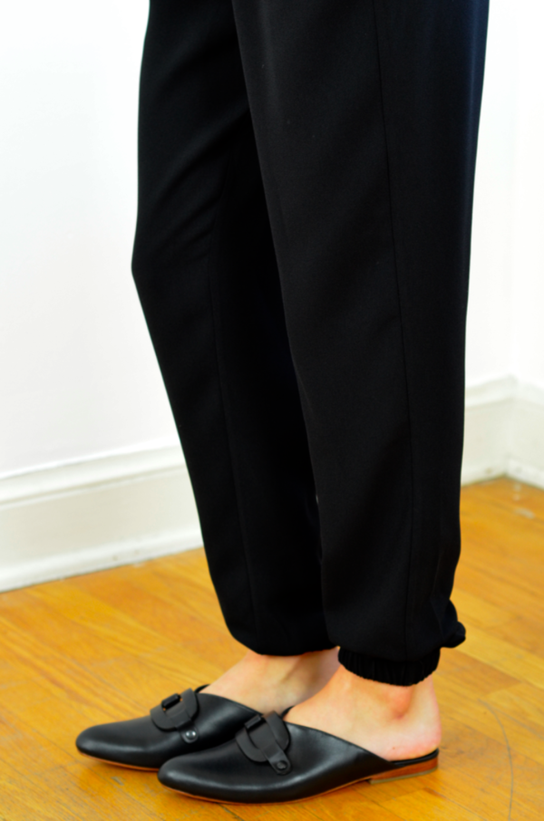 FRAME Denim Crepe Jumpsuit in Noir FRAME Denim Crepe Jumpsuit in Noir