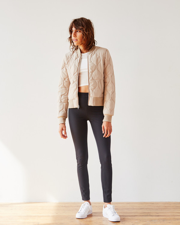 PIECE NYC Luxe Bomber - Tan PIECE NYC Luxe Bomber - Tan