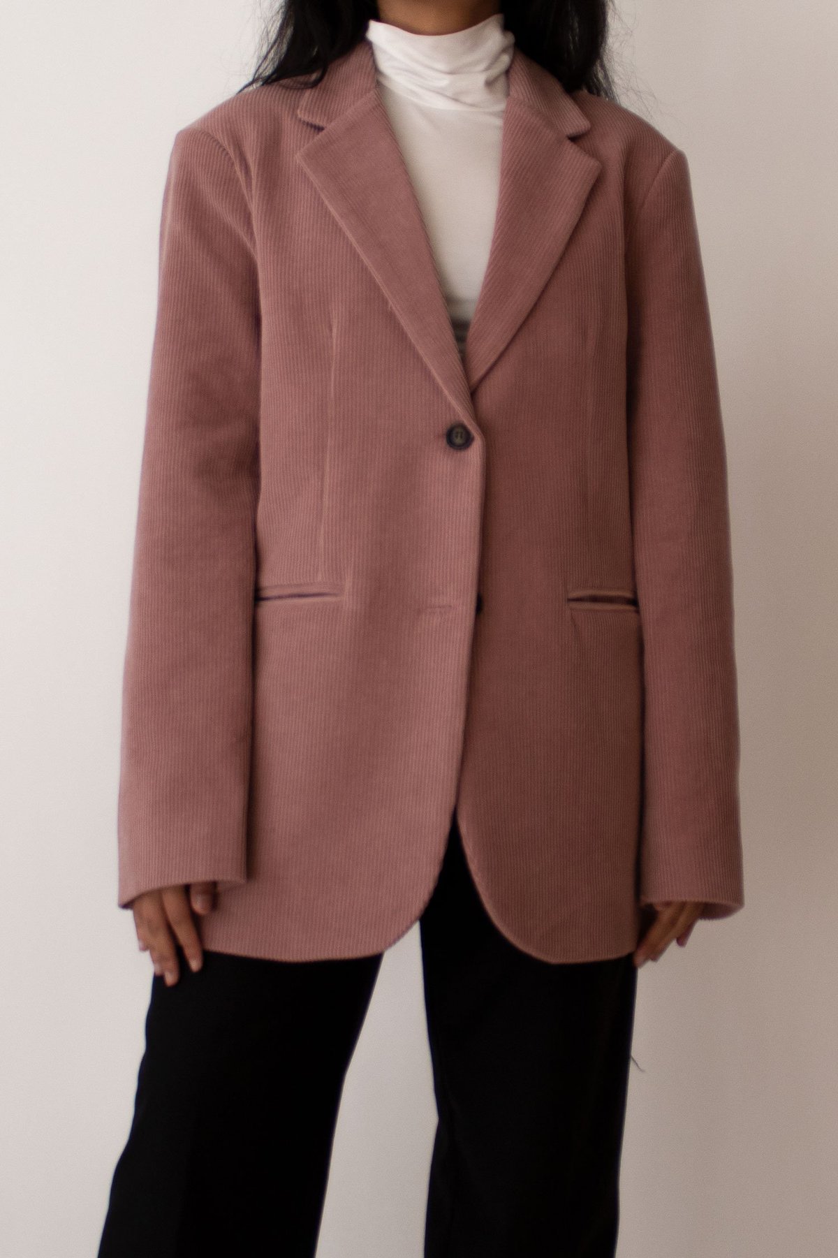 Pink Corduroy Blazer - Pink | Garmentory