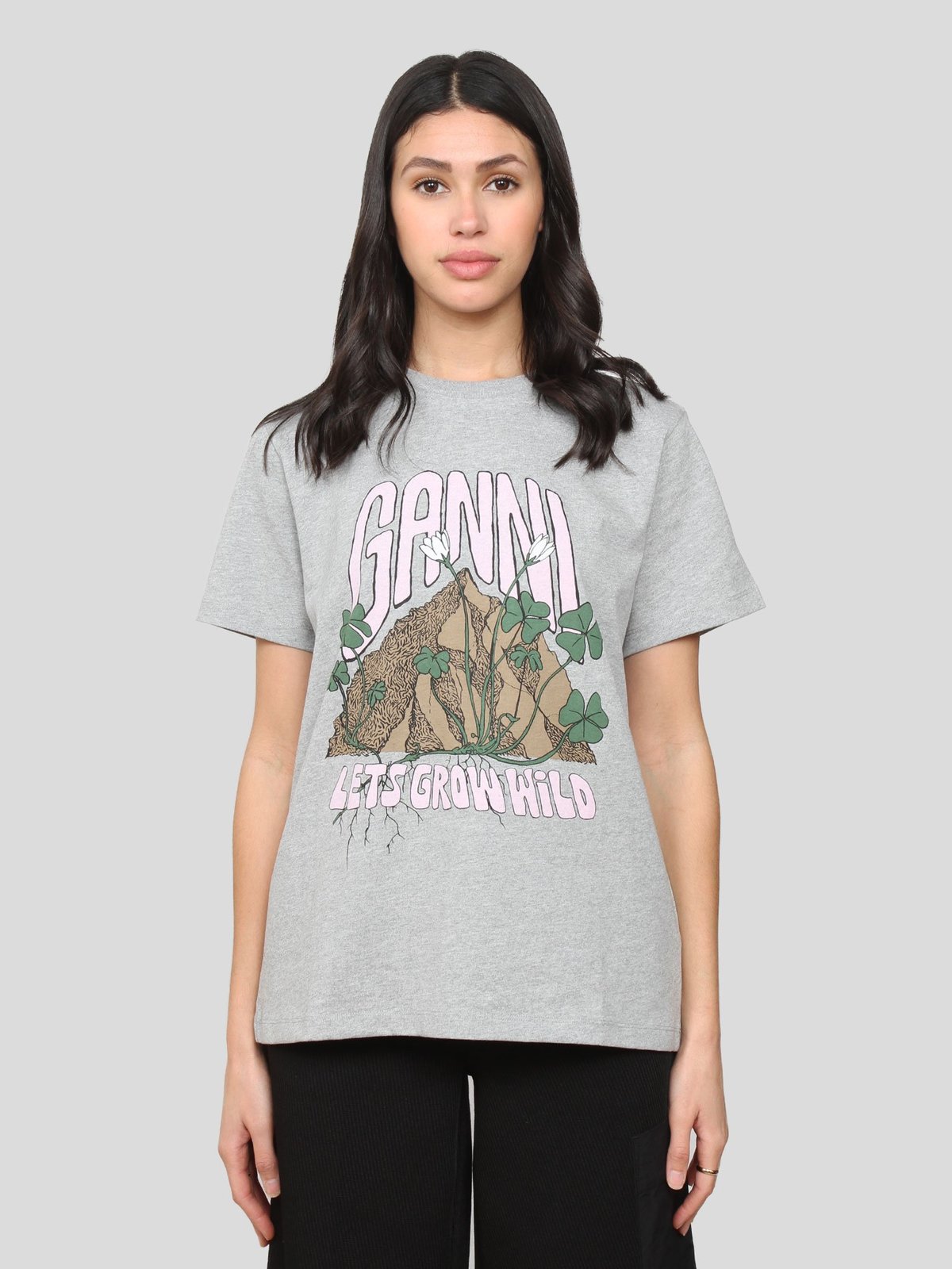 Ganni Mountain Clover T-Shirt | Garmentory