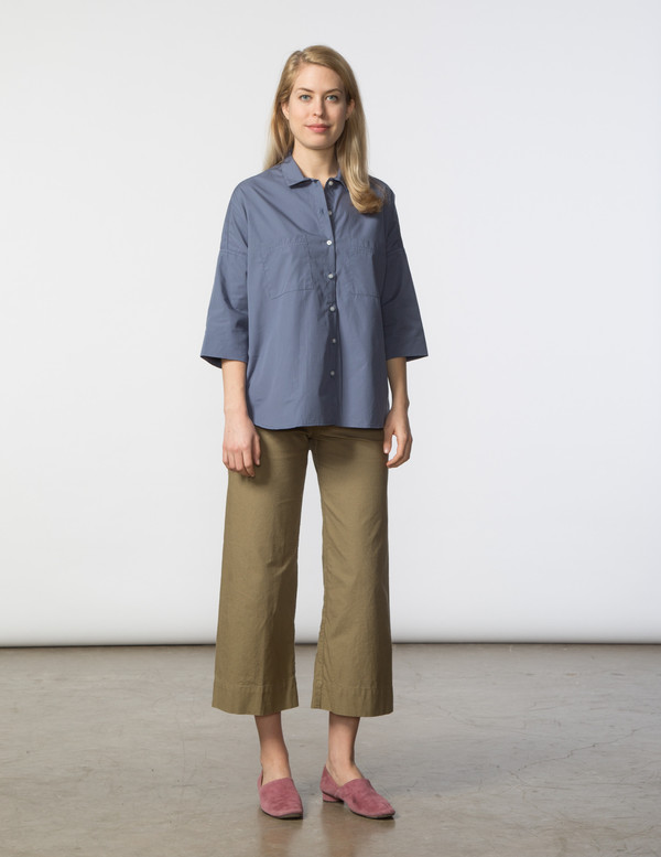 SBJ Austin Stephanie Top - Pewter Poplin SBJ Austin Stephanie Top - Pewter Poplin
