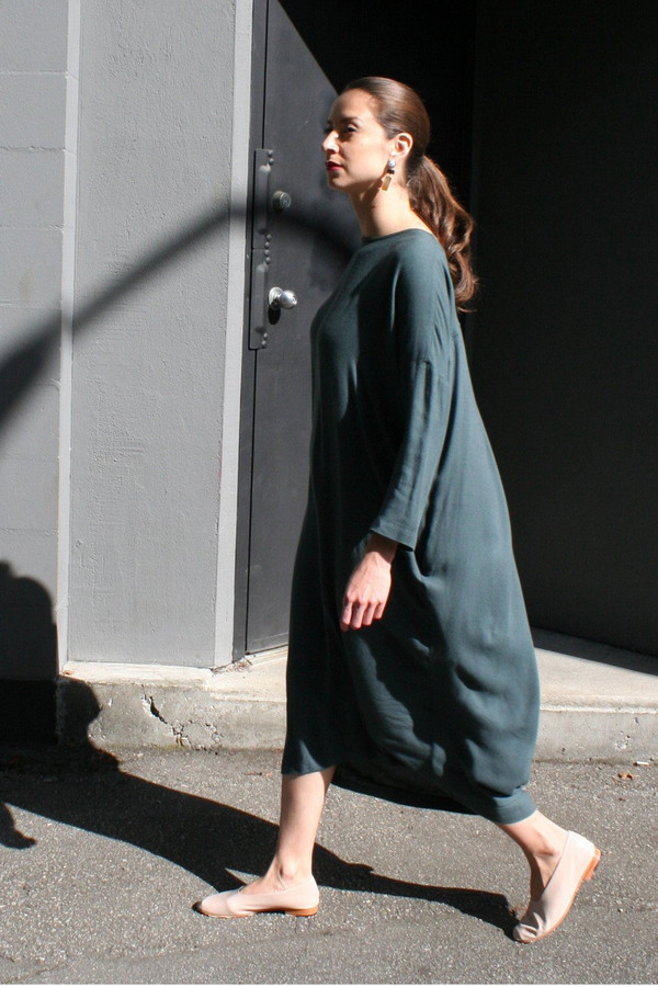 BLACK CRANE COCOON DRESS BLACK CRANE COCOON DRESS