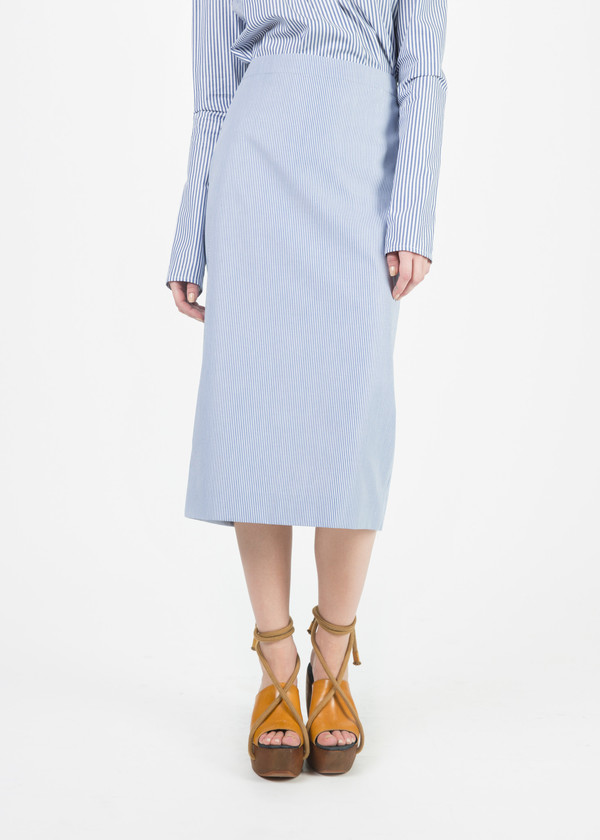 Organic by John Patrick Narrow Stripe Pencil Skirt Organic by John Patrick Narrow Stripe Pencil Skirt
