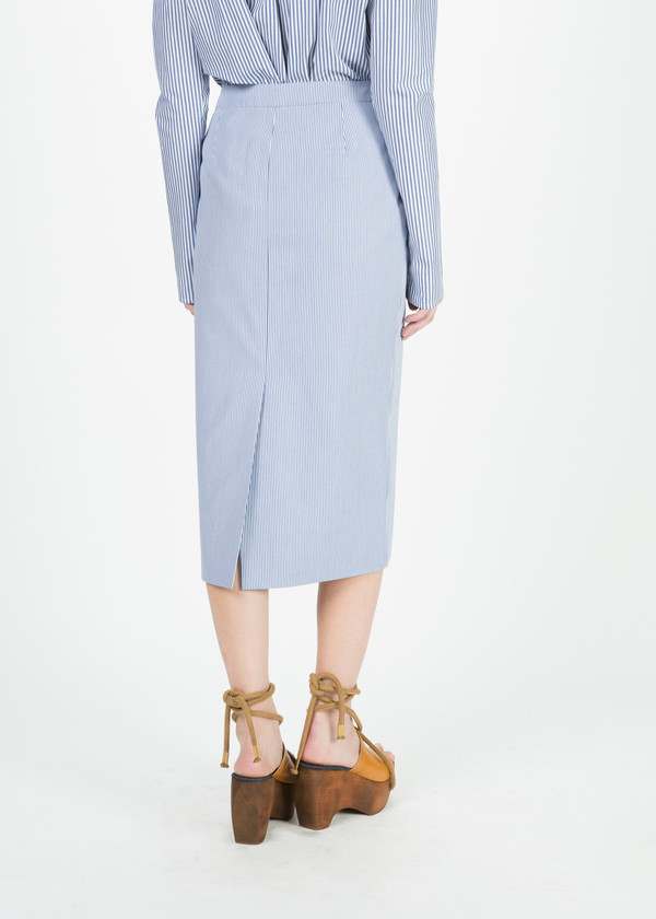 Organic by John Patrick Narrow Stripe Pencil Skirt Organic by John Patrick Narrow Stripe Pencil Skirt