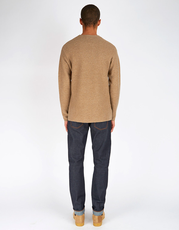 Men's Filippa K Wool Cotton Sweater Cork Melange Men's Filippa K Wool Cotton Sweater Cork Melange