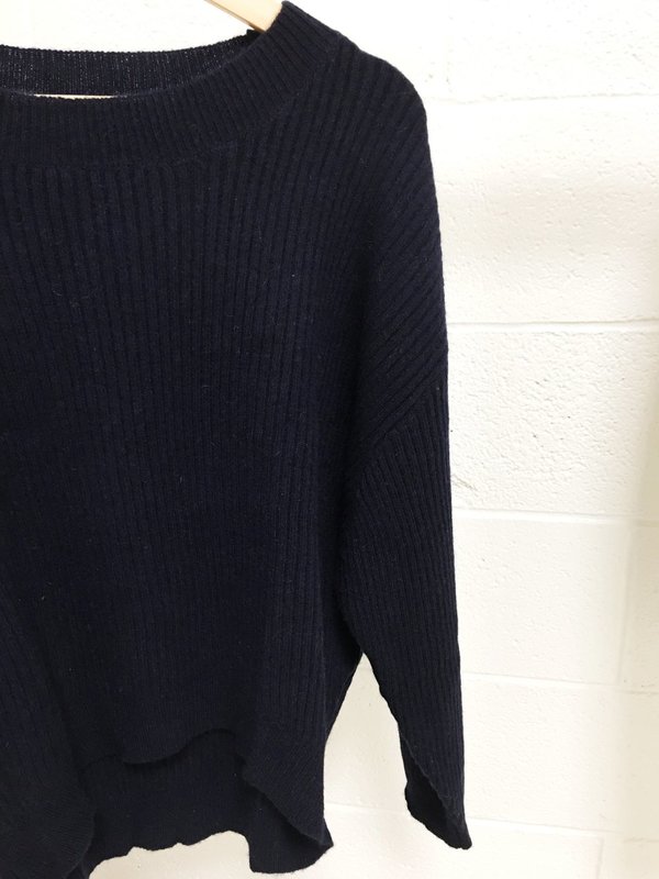 Just Female Corn Knit Sweater - Navy Just Female Corn Knit Sweater - Navy