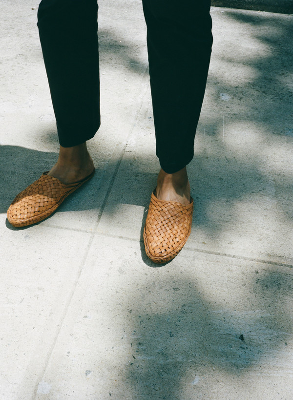 Sincerely, Tommy Leather Woven Slides Sincerely, Tommy Leather Woven Slides