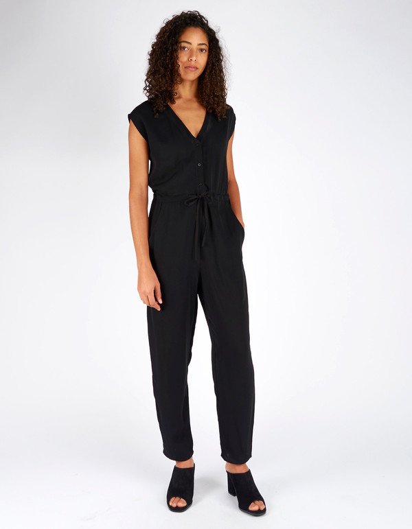 Ali Golden Button Down Jumper Black Ali Golden Button Down Jumper Black