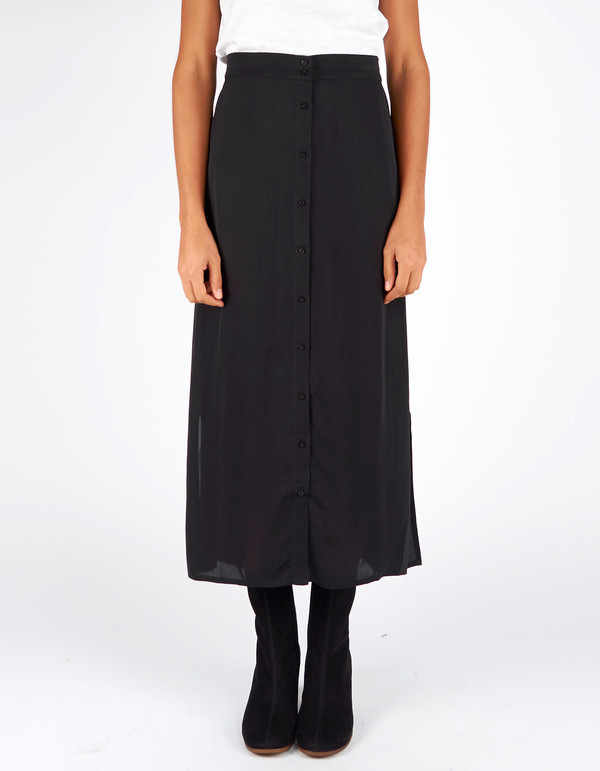 Ali Golden Button Down Skirt Black Ali Golden Button Down Skirt Black