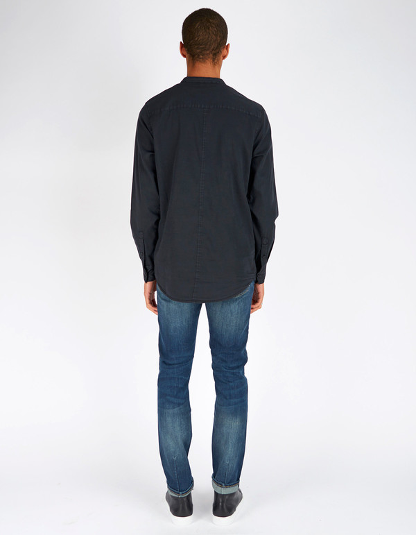 Neuw Mandarin Collar Shirt Black Neuw Mandarin Collar Shirt Black