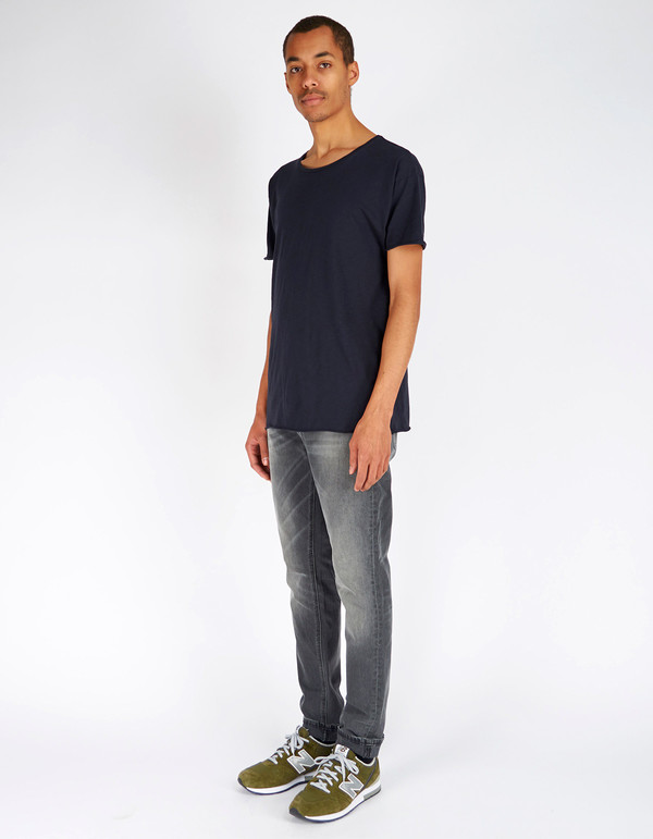 Men's Nudie Roger Slub Tee Navy Men's Nudie Roger Slub Tee Navy