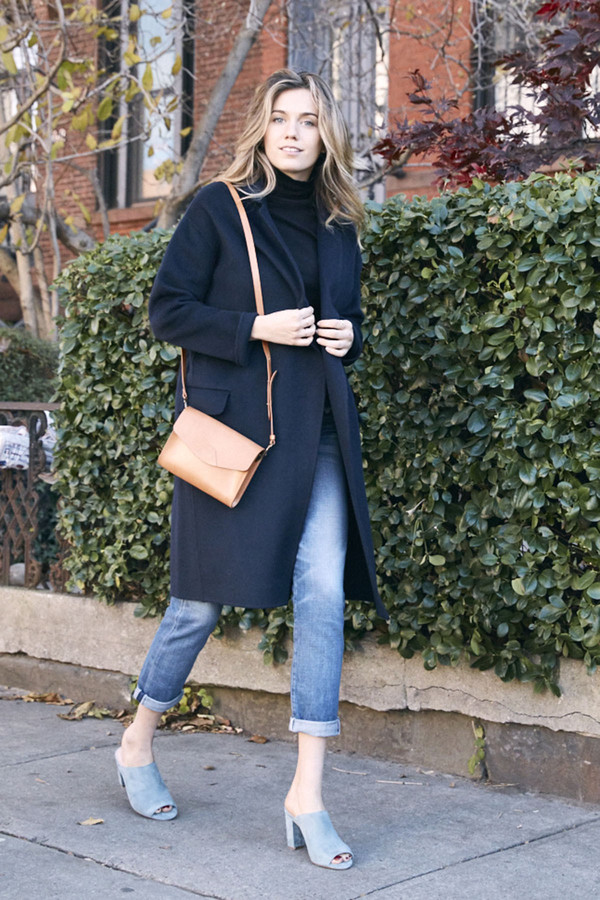 Achro Handmade Long Coat - Navy Achro Handmade Long Coat - Navy