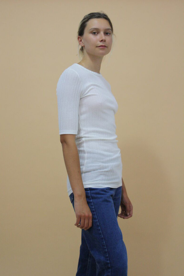 Calder Blake Diane Brushed Rib Tee Calder Blake Diane Brushed Rib Tee
