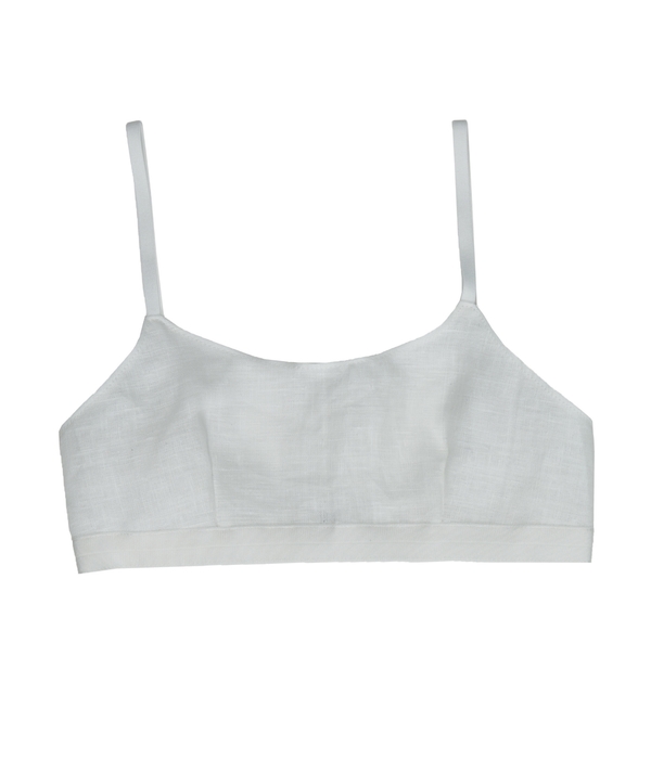 Collina Strada Maldives Bra - White Linen Collina Strada Maldives Bra - White Linen