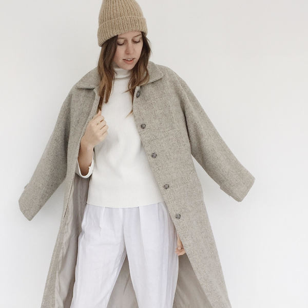 Johan Vintage Oatmeal Wool Coat Johan Vintage Oatmeal Wool Coat
