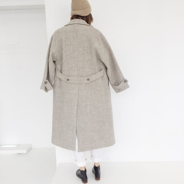 Johan Vintage Oatmeal Wool Coat Johan Vintage Oatmeal Wool Coat