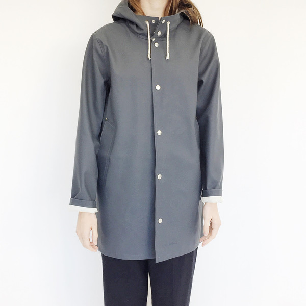 Stutterheim Stockholm Raincoat in Charcoal Stutterheim Stockholm Raincoat in Charcoal