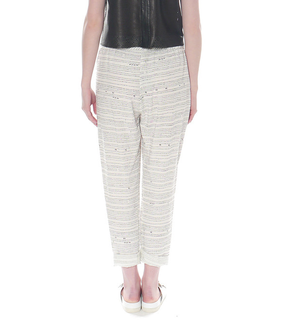 Raquel Allegra Linen Pant with Dot Pattern Raquel Allegra Linen Pant with Dot Pattern