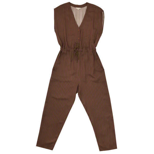 Ali Golden BUTTON-DOWN JUMPER - RUST STRIPE Ali Golden BUTTON-DOWN JUMPER - RUST STRIPE