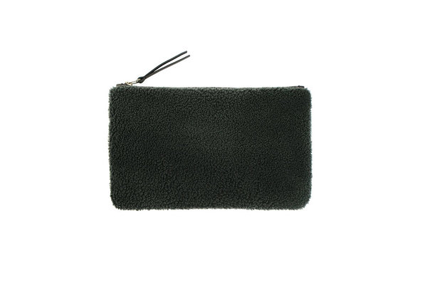 Primecut EMERALD GREEN SHEEPSKIN CLUTCH Primecut EMERALD GREEN SHEEPSKIN CLUTCH