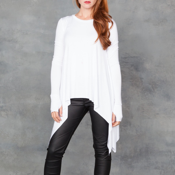 Sen Roma Shark Hem Long Sleeve Top Sen Roma Shark Hem Long Sleeve Top