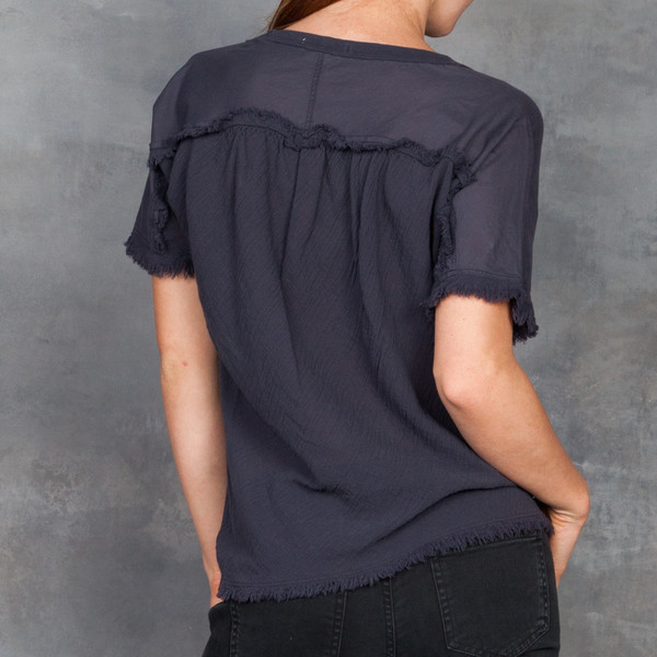 Skin Graphite Cotton Short Sleeve Top Skin Graphite Cotton Short Sleeve Top