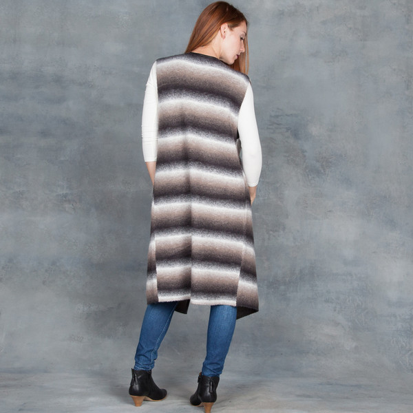 Tart Devin Vest in Dark Ombre Knitted Stripe Tart Devin Vest in Dark Ombre Knitted Stripe
